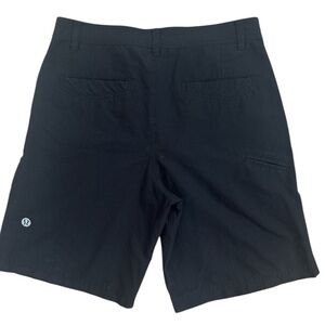 lululemon athletica Black Flat Front Men Shorts